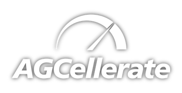 AGCelelrate logo white with shadow