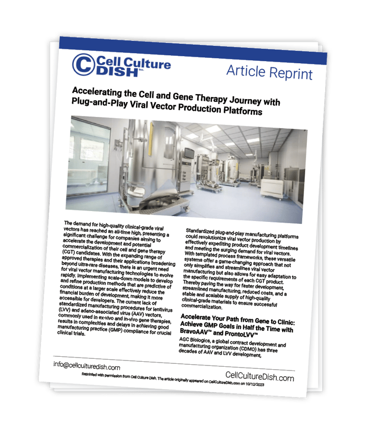 Lentiviral Vector Platform CDMO Services | AGC Biologics | ProntoLLV