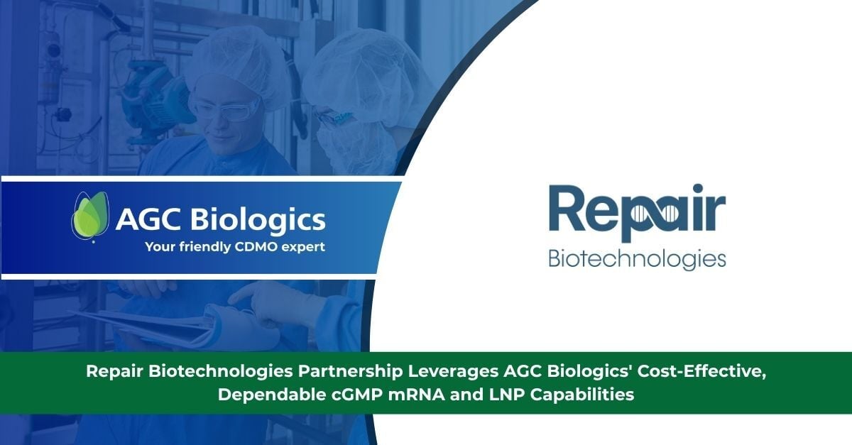 AGC Biologics and Repair Biotechnologies Partner on Novel mRNA Therapeutic to Combat the Leading Cause of Human Mortality