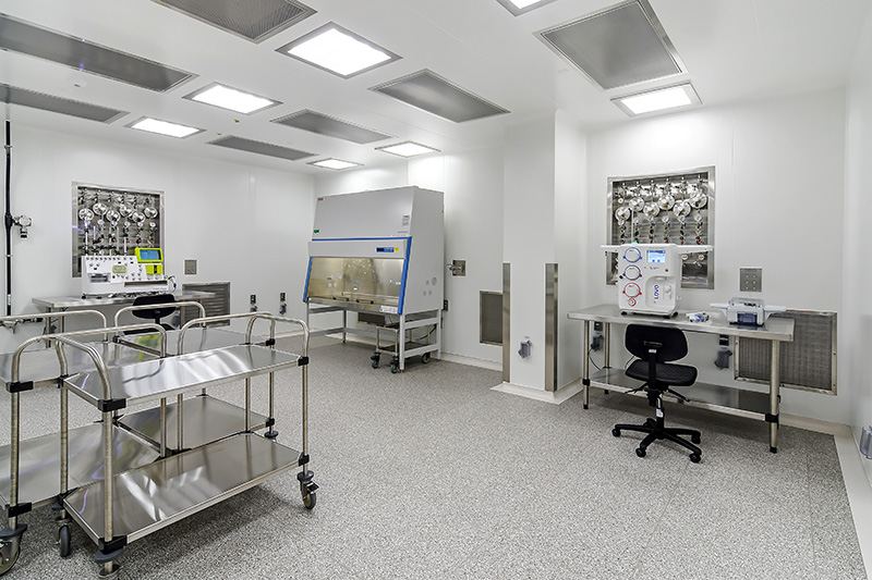 Cell therapy suite for allogeneic cell therapies at AGC Biologics.