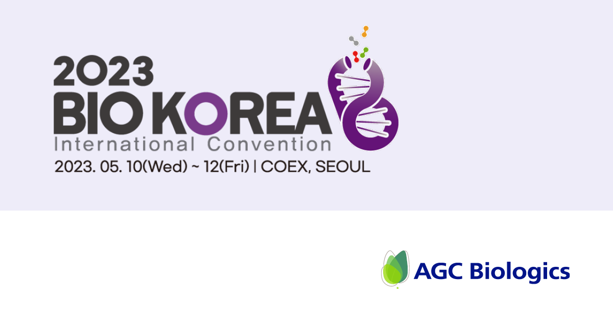 AGC Biologics will be attending Bio Korea 2023 on May 10 - 12 in Seoul. We hope to see you there.