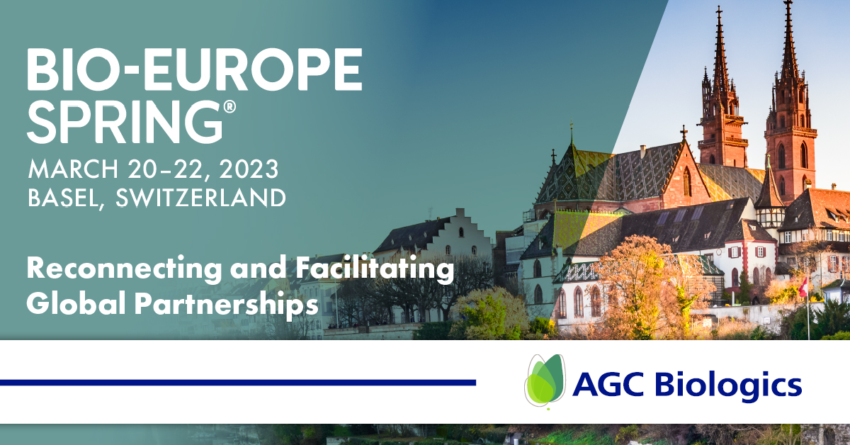 Join AGC Biologics at Bio Europe Spring 2023 in Basel, Switzerland March 20-23, 2023