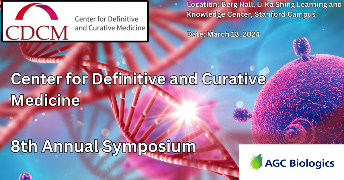 Join AGC Biologics at the CDCM 8th Annual Symposium on March 13 at Stanford.