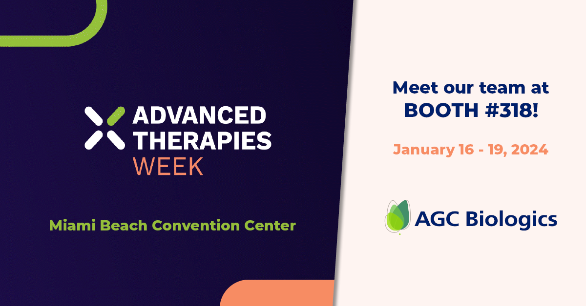 Join AGC Biologics at Advanced Therapies Week in Miami on January 16 - 19, 2024.