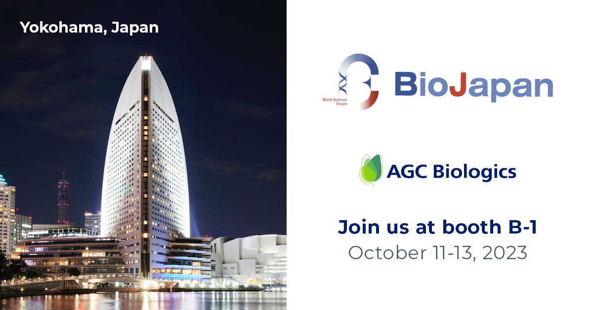 AGC Biologics will be attending BioJapan, October 12-14. Join us at booth B-1!