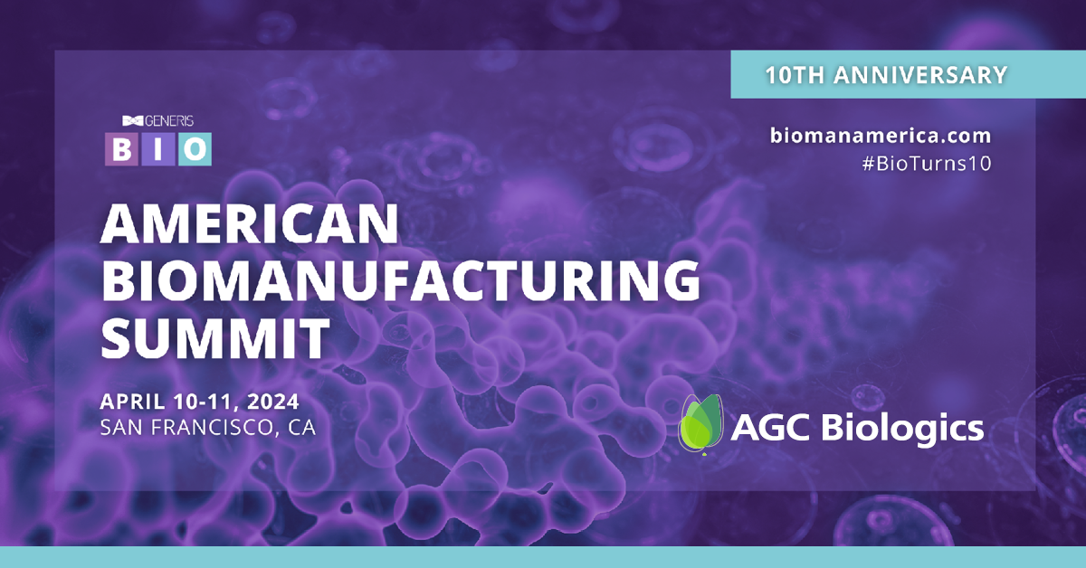 Join AGC Biologics at the 2024 American Biomanufacturing Summit in San Francisco April 10-11.