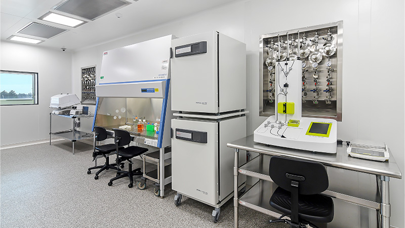 Cell therapy suite for allogeneic cell therapies at AGC Biologics Longmont site.