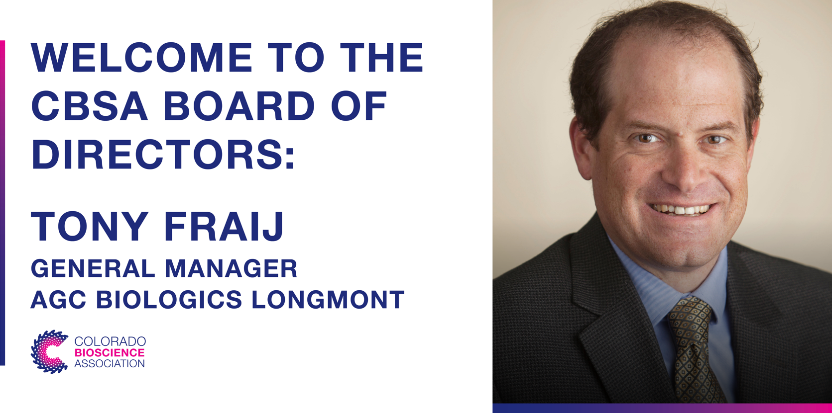 Tony Fraij joins AGC Biologics Board of Directors