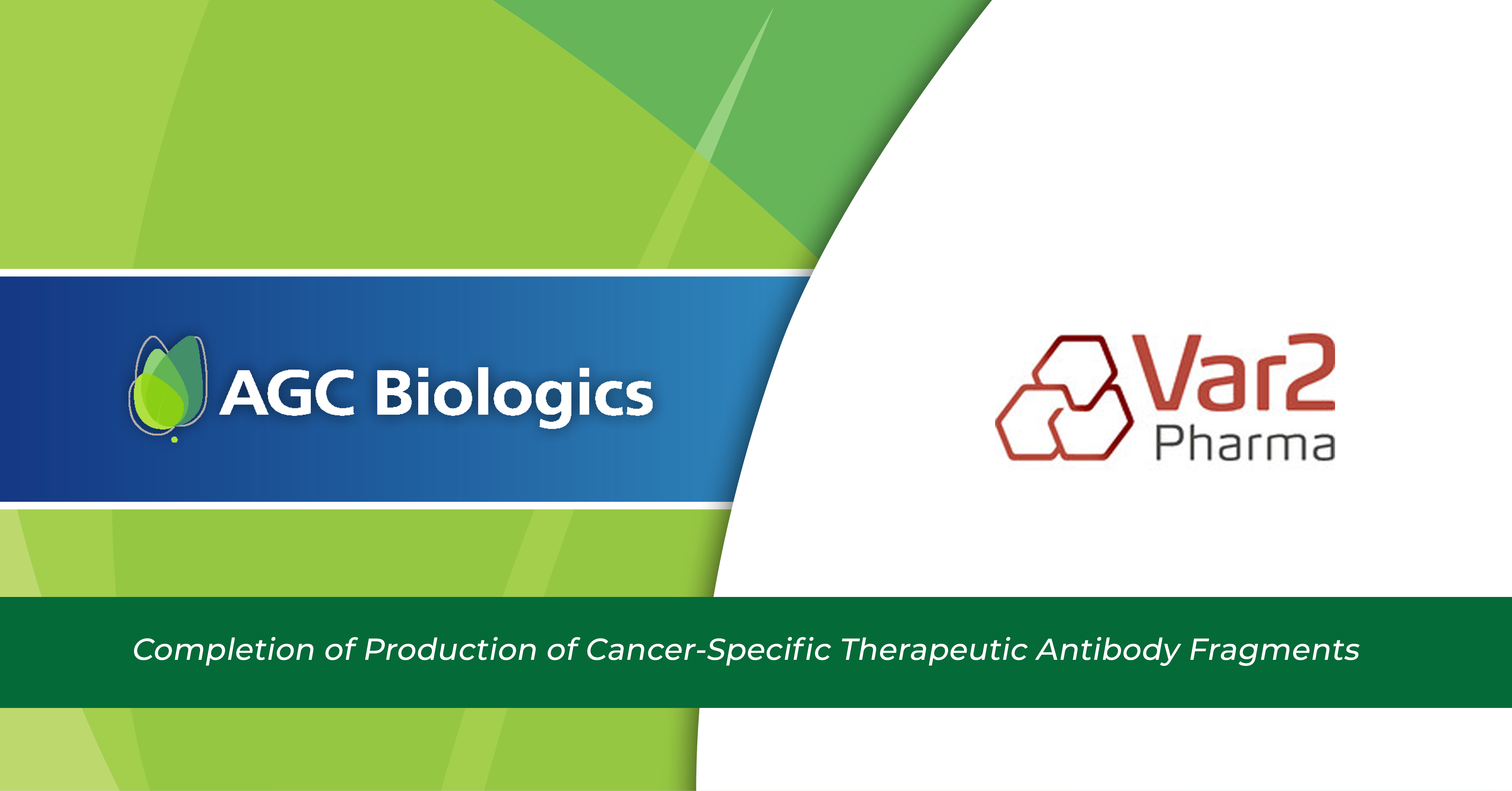 AGC Biologics Announces Successful Completion of Production of Cancer-Specific Therapeutic Antibody Fragments with Var2 Pharmaceuticals