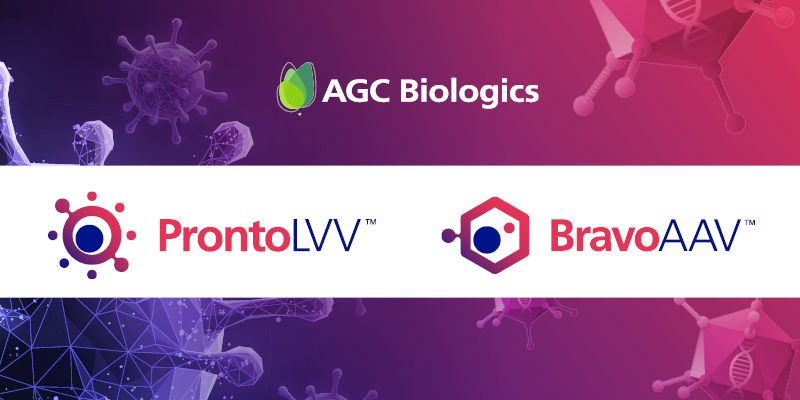 AGC Biologics new viral vector platforms: ProntoLVV™ and BravoAAV™.